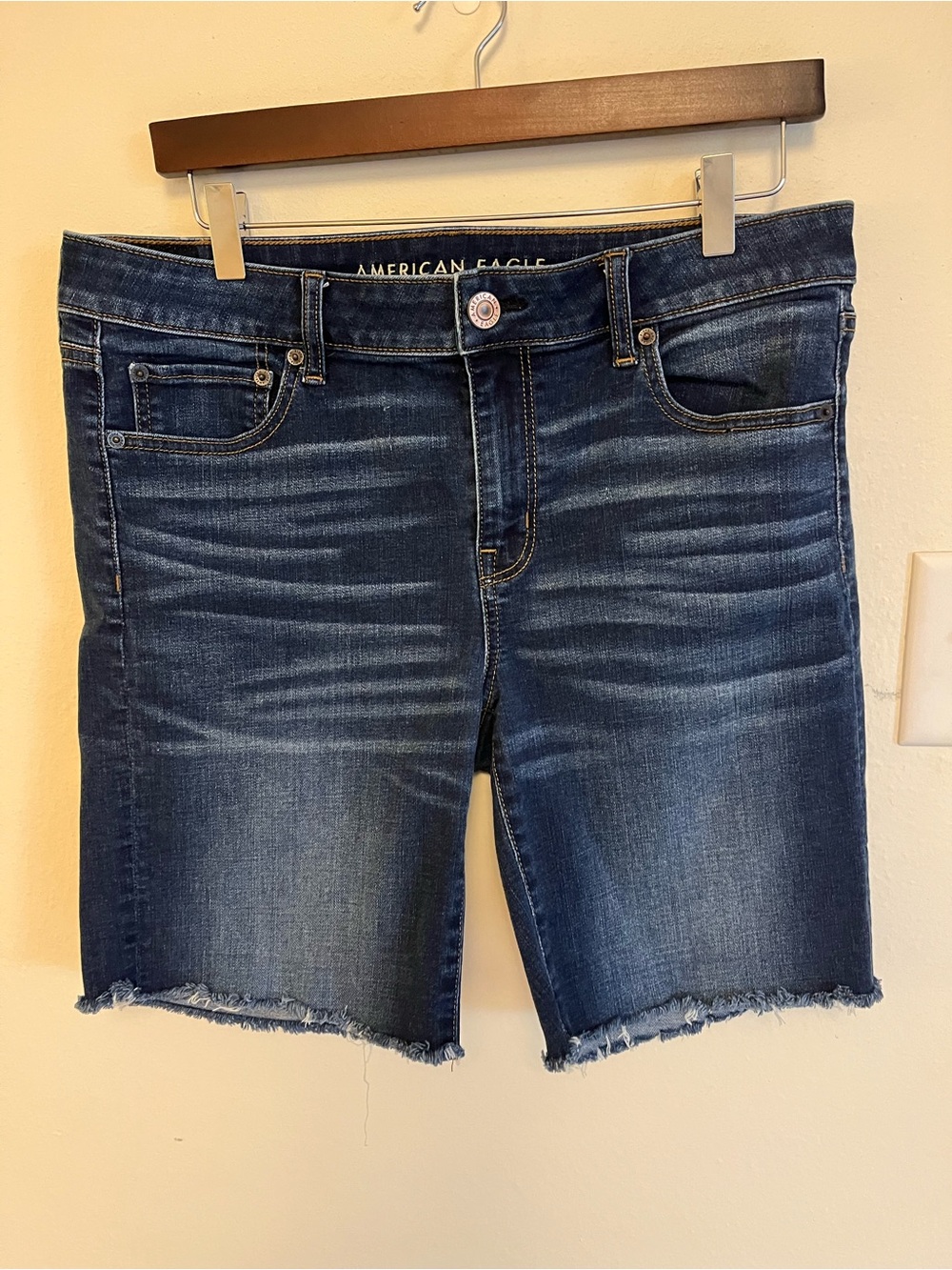 American Eagle Outfitters Dark Blue Denim Bermuda Shorts